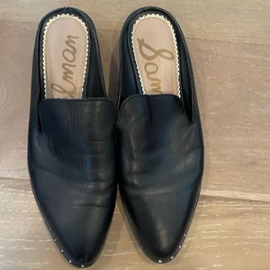 Sam Edelman slide on leather loafers with stud detail size 8.5